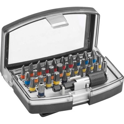 Cimco, Bits, Bit-Satz 32-teilig PH, PZ, TX, Hex, SZ, 114593 (Innensechskant, Kreuz Phillips PH, Kreuz Pozidriv PZ, Schraubschlitz) Cimco, Bits, Bit-Satz 32-teilig PH, PZ, TX, Hex, SZ, 114593 (Innensechskant, Kreuz Phillips PH, Kreuz Pozidriv PZ, Schraubschlitz)