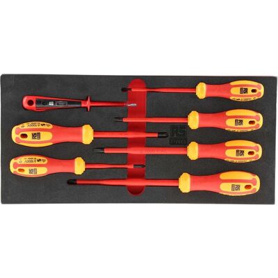 RS PRO, Schraubenzieher, 7pc Insulated Slotted/PZ Screwdriver Set RS PRO, Schraubenzieher, 7pc Insulated Slotted/PZ Screwdriver Set