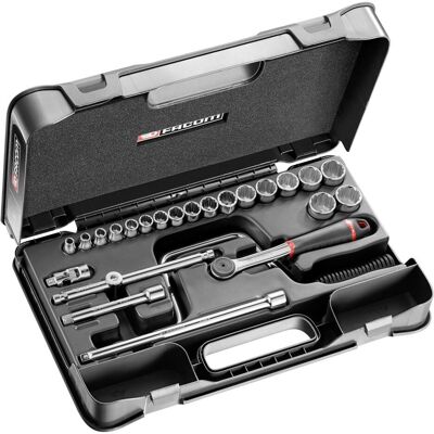 Facom, Steckschlüssel + Stecknuss, Sortimentskasten (10 mm, 11 mm, 12 mm, 13 mm, 14 mm, 15 mm, 16 mm, 17 mm, 18 mm, 19 mm, 20 mm, 21 mm, 22 mm, 23 mm, 24 mm, 7 mm, 8 mm, 9 mm) Facom, Steckschlüssel + Stecknuss, Sortimentskasten (10 mm, 11 mm, 12 mm, 13 mm, 14 mm, 15 mm, 16 mm, 17 mm, 18 mm, 19 mm, 20 mm, 21 mm, 22 mm, 23 mm, 24 mm, 7 mm, 8 mm, 9 mm)
