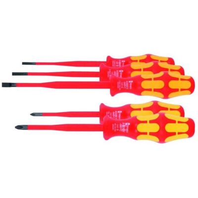 Wera Isolierte Schraubenzieher-Set - Kreuz & Schlitz - 5 Stück - Elektriker Wera Isolierte Schraubenzieher-Set - Kreuz & Schlitz - 5 Stück - Elektriker