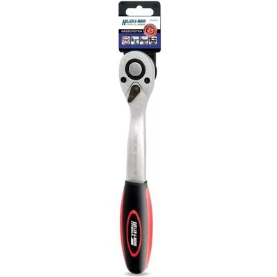 Dedra, Ratsche, 1/2" Ratsche, 72T, CRV 6140, abgewinkelter Doppelmaterialgriff (1/2") Dedra, Ratsche, 1/2" Ratsche, 72T, CRV 6140, abgewinkelter Doppelmaterialgriff (1/2")
