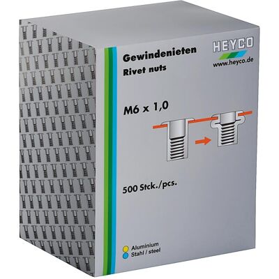 HEYCO, Nieten, Gewindenietensatz in Karton HEYCO, Nieten, Gewindenietensatz in Karton