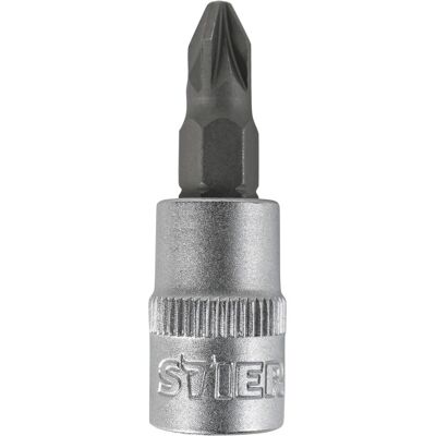 Stier, Steckschlüssel + Stecknuss, Pozidriv-Bit-Steckschlüsseleinsatz 1/4", PZ 1 Stier, Steckschlüssel + Stecknuss, Pozidriv-Bit-Steckschlüsseleinsatz 1/4", PZ 1