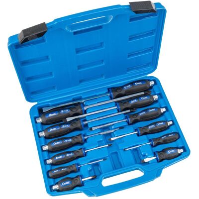 Otelo Schraubendrehersatz - Chrom-Vanadium Stahl, Ergonomischer Griff, 6-Kant & Phillips Otelo Schraubendrehersatz - Chrom-Vanadium Stahl, Ergonomischer Griff, 6-Kant & Phillips