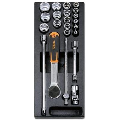BETA, Steckschlüssel + Stecknuss, 024240092 24240092 T92 Steckschlüsselsatz 22-teilig 6 - 22 mm 3/8" (22 mm, 6 mm) BETA, Steckschlüssel + Stecknuss, 024240092 24240092 T92 Steckschlüsselsatz 22-teilig 6 - 22 mm 3/8" (22 mm, 6 mm)
