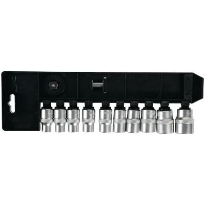 Kendo, Steckschlüssel + Stecknuss, Sechskant-Steckschlüsselsatz 1/2" 11-teilig (10 mm, 11 mm, 12 mm, 13 mm, 14 mm, 15 mm, 17 mm, 19 mm, 22 mm, 24 mm) Kendo, Steckschlüssel + Stecknuss, Sechskant-Steckschlüsselsatz 1/2" 11-teilig (10 mm, 11 mm, 12 mm, 13 mm, 14 mm, 15 mm, 17 mm, 19 mm, 22 mm, 24 mm)