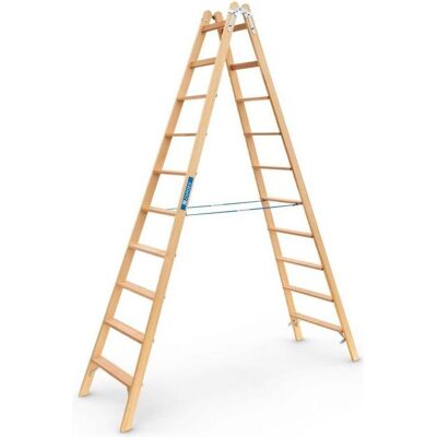 Zarges, Leiter + Gerüst, Stehleiter Holz Crestastep B 2 x 10 Stufen (Stehleiter, 293 cm) Zarges, Leiter + Gerüst, Stehleiter Holz Crestastep B 2 x 10 Stufen (Stehleiter, 293 cm)