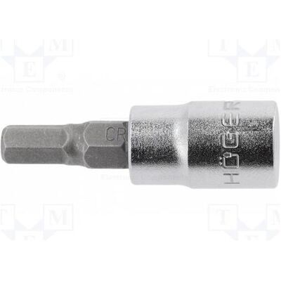 Högert, Steckschlüssel + Stecknuss, Nuss: Sechskant-bit HEX 3mm 1/4" Högert, Steckschlüssel + Stecknuss, Nuss: Sechskant-bit HEX 3mm 1/4"