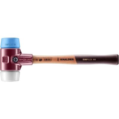 Halder, Hammer, Schonhammer SIMPLEX Länge 405 mm Kopf-Ø 60 mm weich/mittelhart Holz TPE-soft blau/Superplastik weiss (1445 g) Halder, Hammer, Schonhammer SIMPLEX Länge 405 mm Kopf-Ø 60 mm weich/mittelhart Holz TPE-soft blau/Superplastik weiss (1445 g)