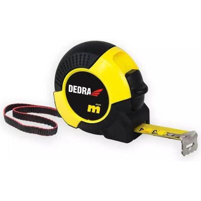 Dedra, Längenmesswerkzeug, Band 5m/19mm, Gummigriff, mit Nylon beschichtet (5 m) Dedra, Längenmesswerkzeug, Band 5m/19mm, Gummigriff, mit Nylon beschichtet (5 m)