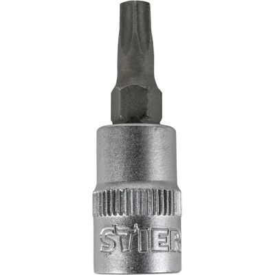 Stier, Steckschlüssel + Stecknuss, Torx-Bit-Steckschlüsseleinsatz 1/4", TX 25 (1/4") Stier, Steckschlüssel + Stecknuss, Torx-Bit-Steckschlüsseleinsatz 1/4", TX 25 (1/4")