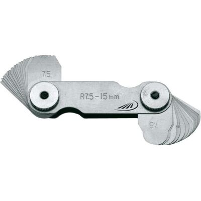 Helios Preisser, Messlehre, Helios-Preisser Radienschablone 15,5-25mm 15 Blatt konkav+konvex Helios Preisser, Messlehre, Helios-Preisser Radienschablone 15,5-25mm 15 Blatt konkav+konvex