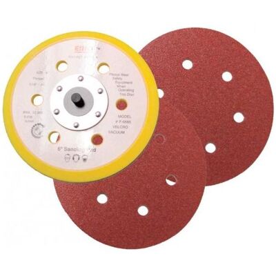 Elmag, Schleifmittel, - Schleifteller Ø 150 mm, 6-fach gelocht Klebe/Vinyl, 5/16" Aufnahme Elmag, Schleifmittel, - Schleifteller Ø 150 mm, 6-fach gelocht Klebe/Vinyl, 5/16" Aufnahme