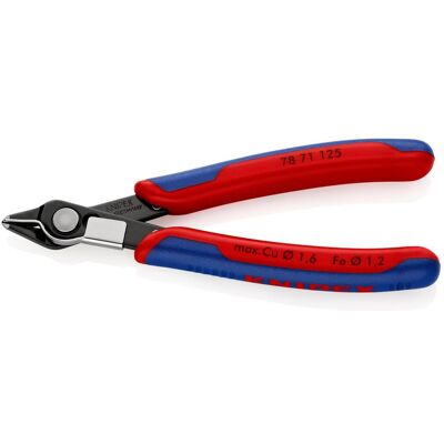 Knipex, Bolzenschneider + Seitenschneider, Elektronikseitenschneider DIN ISO 9654 Super Knips L.125mm o.Facette spitz m.Drahtklemme brüniert... (125 mm) Knipex, Bolzenschneider + Seitenschneider, Elektronikseitenschneider DIN ISO 9654 Super Knips L.125mm o.Facette spitz m.Drahtklemme brüniert... (125 mm)