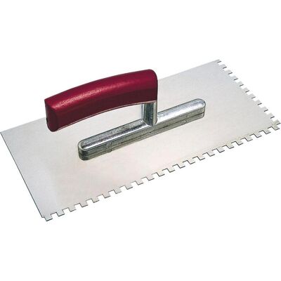 Kaufmann, Kelle + Spachtel, Glättkelle 280x130mm - Zahnspachtel 15x15mm zweiseitig, Metall rostfrei (13 cm) Kaufmann, Kelle + Spachtel, Glättkelle 280x130mm - Zahnspachtel 15x15mm zweiseitig, Metall rostfrei (13 cm)