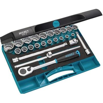 Hazet, Steckschlüssel + Stecknuss, Steckschlüssel Satz (10 mm, 11 mm, 12 mm, 13 mm, 14 mm, 15 mm, 16 mm, 17 mm, 18 mm, 19 mm, 20 mm, 21 mm, 22 mm, 23 mm, 24 mm, 26 mm, 27 mm, 28 mm, 30 mm, 32 mm) Hazet, Steckschlüssel + Stecknuss, Steckschlüssel Satz (10 mm, 11 mm, 12 mm, 13 mm, 14 mm, 15 mm, 16 mm, 17 mm, 18 mm, 19 mm, 20 mm, 21 mm, 22 mm, 23 mm, 24 mm, 26 mm, 27 mm, 28 mm, 30 mm, 32 mm)