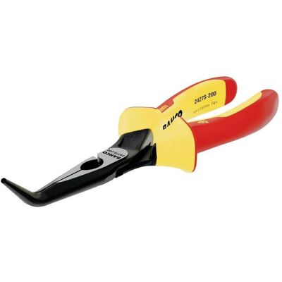 Bahco Zange, ERGO Flachrundzangen mit isolierten Zwei-Komponenten-Griffen und um 45° abgewinkelter Spitze, phos (160 mm) Bahco Zange, ERGO Flachrundzangen mit isolierten Zwei-Komponenten-Griffen und um 45° abgewinkelter Spitze, phos (160 mm)