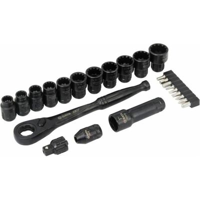 SATA, Steckschlüssel + Stecknuss, Durchgangs-Steckschlüsselsatz, X6, 24-tlg. (10 mm, 11 mm, 12 mm, 13 mm, 14 mm, 15 mm, 16 mm, 17 mm, 18 mm, 19 mm, 8 mm) SATA, Steckschlüssel + Stecknuss, Durchgangs-Steckschlüsselsatz, X6, 24-tlg. (10 mm, 11 mm, 12 mm, 13 mm, 14 mm, 15 mm, 16 mm, 17 mm, 18 mm, 19 mm, 8 mm)