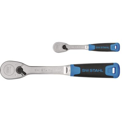 SW-Stahl, Ratsche, Umschaltknarren-Satz (1/2", 1/4") SW-Stahl, Ratsche, Umschaltknarren-Satz (1/2", 1/4")