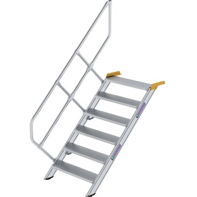 Munk, Leiter + Gerüst, Treppe 45° Stufenbreite 800 mm 6 Stufen Aluminium geriffelt (Trittleiter, 138 cm) Munk, Leiter + Gerüst, Treppe 45° Stufenbreite 800 mm 6 Stufen Aluminium geriffelt (Trittleiter, 138 cm)