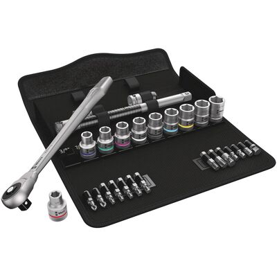 Wera, Steckschlüssel + Stecknuss, 8100 SC 10 Zyklop Metal-Knarrensatz Wera, Steckschlüssel + Stecknuss, 8100 SC 10 Zyklop Metal-Knarrensatz