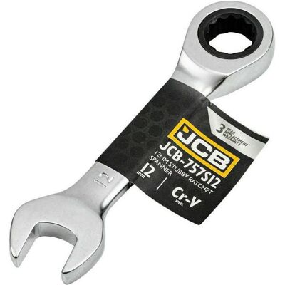 JCB, Schraubenschlüssel, Kurzer Ratschen-Ringschlüssel 12 mm (12 mm) JCB, Schraubenschlüssel, Kurzer Ratschen-Ringschlüssel 12 mm (12 mm)