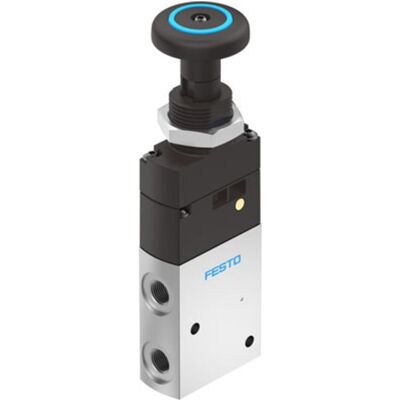 Festo, Ventil, Manuelles Drucktasterventil, mechanische Federrückstellung 3/2 G1/8″ 1MPa Luft Festo, Ventil, Manuelles Drucktasterventil, mechanische Federrückstellung 3/2 G1/8″ 1MPa Luft