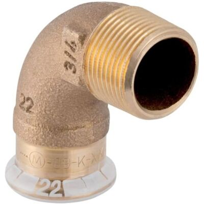 Geberit Rohrverbindungstechnik, Vinkel cu 18-3/4" mf/np (Winkelverbindung) Geberit Rohrverbindungstechnik, Vinkel cu 18-3/4" mf/np (Winkelverbindung)