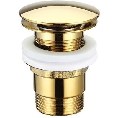 Default, Ventil, Push pop-up bundventil Ø66 m/overløb, guld Default, Ventil, Push pop-up bundventil Ø66 m/overløb, guld