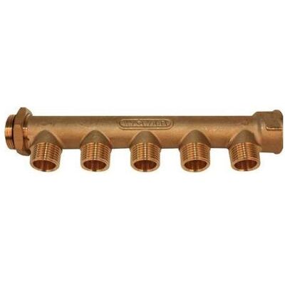 Wavin Zubehör Sanitärinstallation, 3/4" Fordelerrør m/kontram.5 afg. 1/2" Wavin Zubehör Sanitärinstallation, 3/4" Fordelerrør m/kontram.5 afg. 1/2"