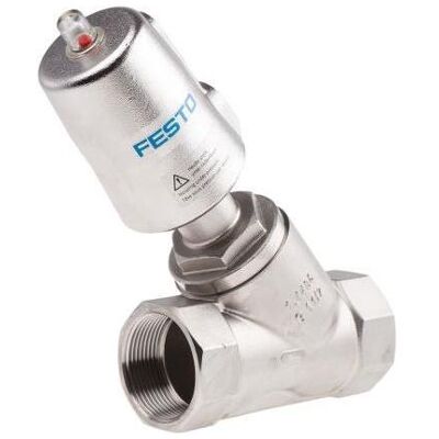 Festo, Schlauchanschluss + Schlauchverbinder, G1 1/2 Angle Seat Valve 2/2 way, 6 bar Festo, Schlauchanschluss + Schlauchverbinder, G1 1/2 Angle Seat Valve 2/2 way, 6 bar