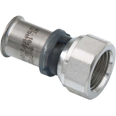 Multitubo, Rohrverbindungstechnik, G2 Metall-Press-Übergang IG 20 x 1/2 IG, Messing verzinnt Multitubo, Rohrverbindungstechnik, G2 Metall-Press-Übergang IG 20 x 1/2 IG, Messing verzinnt