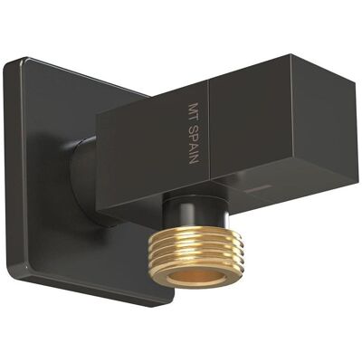 MT, Ventil, Deco model angle valve with square handle, black, ½ x 3/8 in MT, Ventil, Deco model angle valve with square handle, black, ½ x 3/8 in