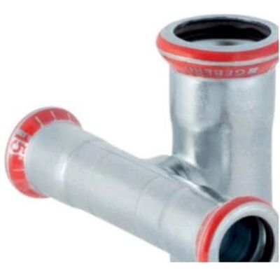 Geberit Rohrverbindungstechnik, transverse Mapress C-Stahl 90o DN15 (Pressverbindung) Geberit Rohrverbindungstechnik, transverse Mapress C-Stahl 90o DN15 (Pressverbindung)