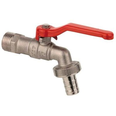Schütte, Ventil, Kugelauslaufhahn 3/4", Gewindegrösse 1" am Ausgang Schütte, Ventil, Kugelauslaufhahn 3/4", Gewindegrösse 1" am Ausgang