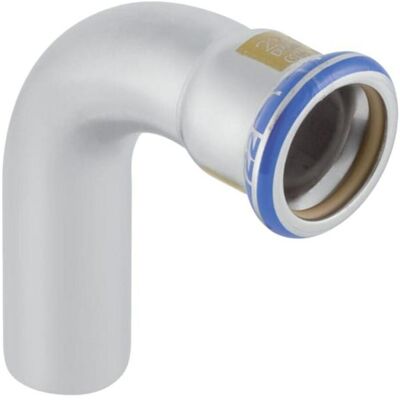 Geberit Rohrverbindungstechnik, Gas-Bogen Mapress 90G, m Einschubende, Edelstahl, d= 35mm (Pressverbindung) Geberit Rohrverbindungstechnik, Gas-Bogen Mapress 90G, m Einschubende, Edelstahl, d= 35mm (Pressverbindung)