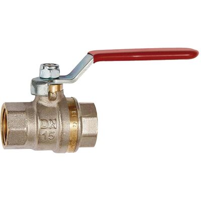 Riegler, Schlauchanschluss + Schlauchverbinder, Kugelhahn Standardausführung roter Hebel IG/IG Messing vernickelt G 1 1/4 (32 mm) Riegler, Schlauchanschluss + Schlauchverbinder, Kugelhahn Standardausführung roter Hebel IG/IG Messing vernickelt G 1 1/4 (32 mm)