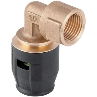 Geberit Rohrverbindungstechnik, Übergangsbogen PushFit d 20mmxRp 1/2, 90Gr, m IG, Rotguss (Winkelverbindung) Geberit Rohrverbindungstechnik, Übergangsbogen PushFit d 20mmxRp 1/2, 90Gr, m IG, Rotguss (Winkelverbindung)