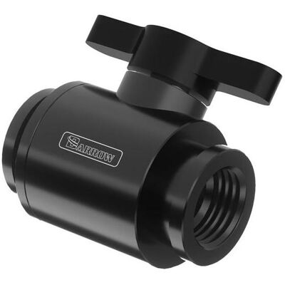Barrow Ball Valve (10mm) G1/4 Zoll Kugelhahn, schwarz - schwarz, Wasserkühlung Anschluss, Schwarz Barrow Ball Valve (10mm) G1/4 Zoll Kugelhahn, schwarz - schwarz, Wasserkühlung Anschluss, Schwarz