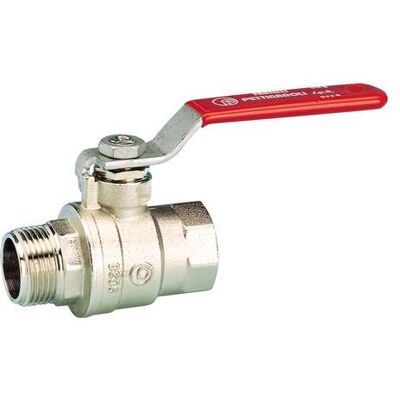 Pettinaroli, Ventil, Kugelhahn 3/4" Muffe/Nippel mit Stahlgriff Pettinaroli, Ventil, Kugelhahn 3/4" Muffe/Nippel mit Stahlgriff