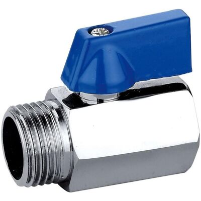 Verhal, Ventil, Mini male-female ½ in ball valve with blue lever Verhal, Ventil, Mini male-female ½ in ball valve with blue lever