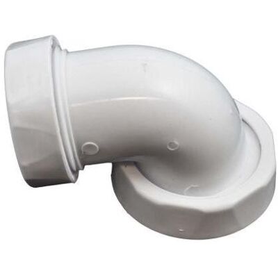 VVS Trading, Zubehör Sanitärinstallation, Afløbsvinkel til badekar 1 1/2 x 32 mm plast hvid VVS Trading, Zubehör Sanitärinstallation, Afløbsvinkel til badekar 1 1/2 x 32 mm plast hvid