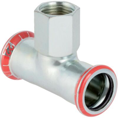 Geberit Rohrverbindungstechnik, Tee MAPRESS C-STAHL 18mm x IG 1/2 "- 21305 (T-Verbindung) Geberit Rohrverbindungstechnik, Tee MAPRESS C-STAHL 18mm x IG 1/2 "- 21305 (T-Verbindung)
