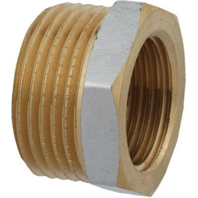 Magni, Rohrverbindungstechnik, MS Reduzierstück, Chrom, 3/4"AG x 1/2"IG Magni, Rohrverbindungstechnik, MS Reduzierstück, Chrom, 3/4"AG x 1/2"IG