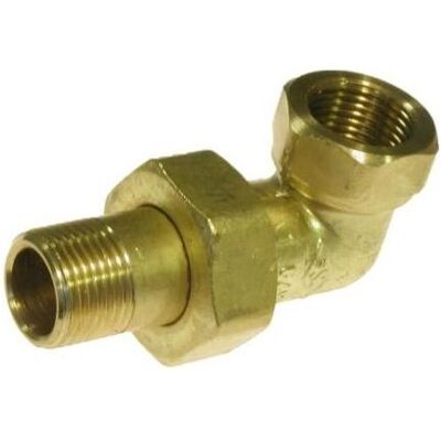 VVS Trading, Rohrverbindungstechnik, Union 1/2" messing vinkelløbende (Winkelverbindung) VVS Trading, Rohrverbindungstechnik, Union 1/2" messing vinkelløbende (Winkelverbindung)