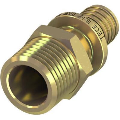 TECE, Rohrverbindungstechnik, TECEflex bergangsnippel 16 x R 1/2" Rotguss 705601 (Pressverbindung) TECE, Rohrverbindungstechnik, TECEflex bergangsnippel 16 x R 1/2" Rotguss 705601 (Pressverbindung)