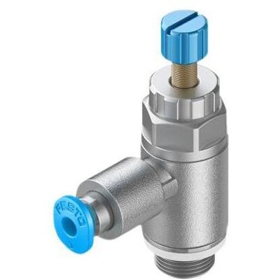 Festo, Ventil, Drosselventil, Rändelschraube, G1/8″ / QS-3, 20kPa... 1MPa, 130L/min Festo, Ventil, Drosselventil, Rändelschraube, G1/8″ / QS-3, 20kPa... 1MPa, 130L/min