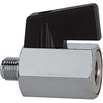 Riegler, Schlauchanschluss + Schlauchverbinder, Mini-Kugelhahn 16,66 mm G 3/8 ″ Innen-/Aussengewinde Riegler, Schlauchanschluss + Schlauchverbinder, Mini-Kugelhahn 16,66 mm G 3/8 ″ Innen-/Aussengewinde