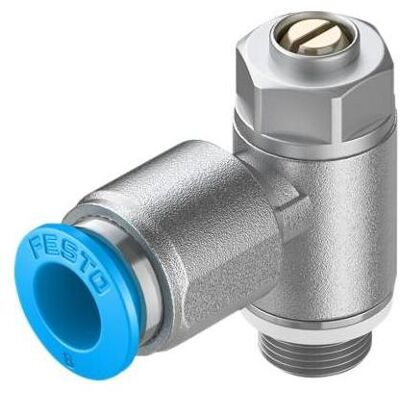 Festo, Ventil, Drosselventil, Schlitzschraube, G1/8″ / QS-8, 20kPa... 1MPa, 215L/min Festo, Ventil, Drosselventil, Schlitzschraube, G1/8″ / QS-8, 20kPa... 1MPa, 215L/min