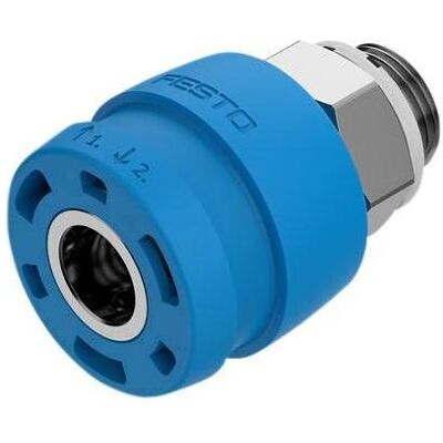 Festo, Rohrverbindungstechnik, Kupplungsdose, G-3/8″, Messing Festo, Rohrverbindungstechnik, Kupplungsdose, G-3/8″, Messing